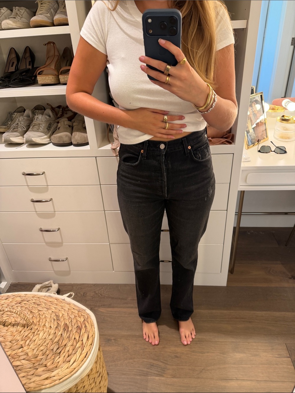 Citizens Of Humanity Black Straight-Leg Jeans